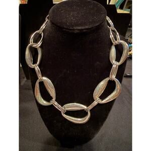 Branded Nordstrom’s Open Edit, 15-18” Silver toned Sculptural Link Necklace